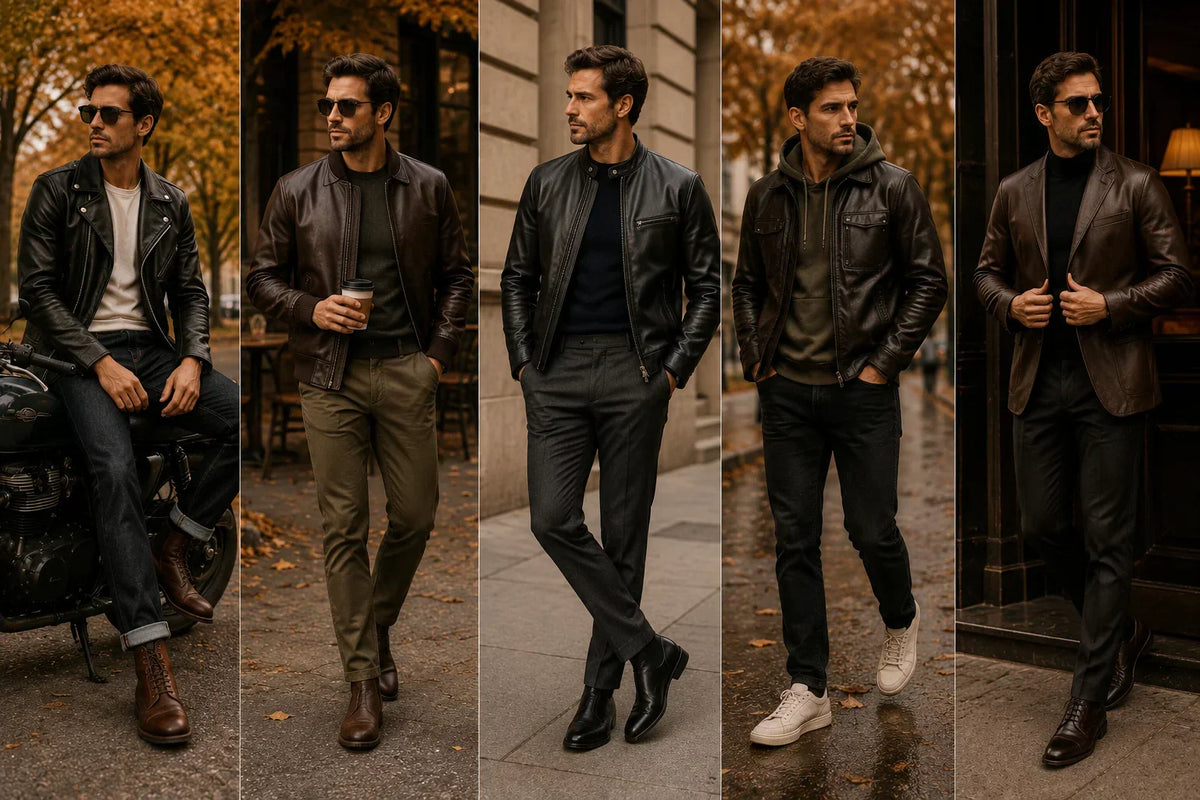 Men's Fall Leather Jacket Outfits: 5 Combinations That Actually Work