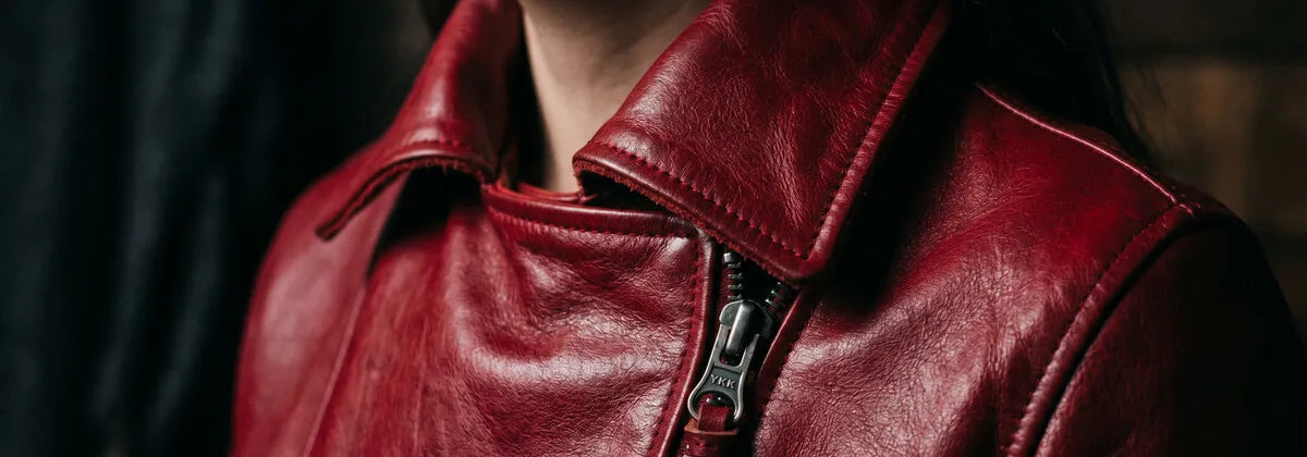 Rote Damen-Lederjacken