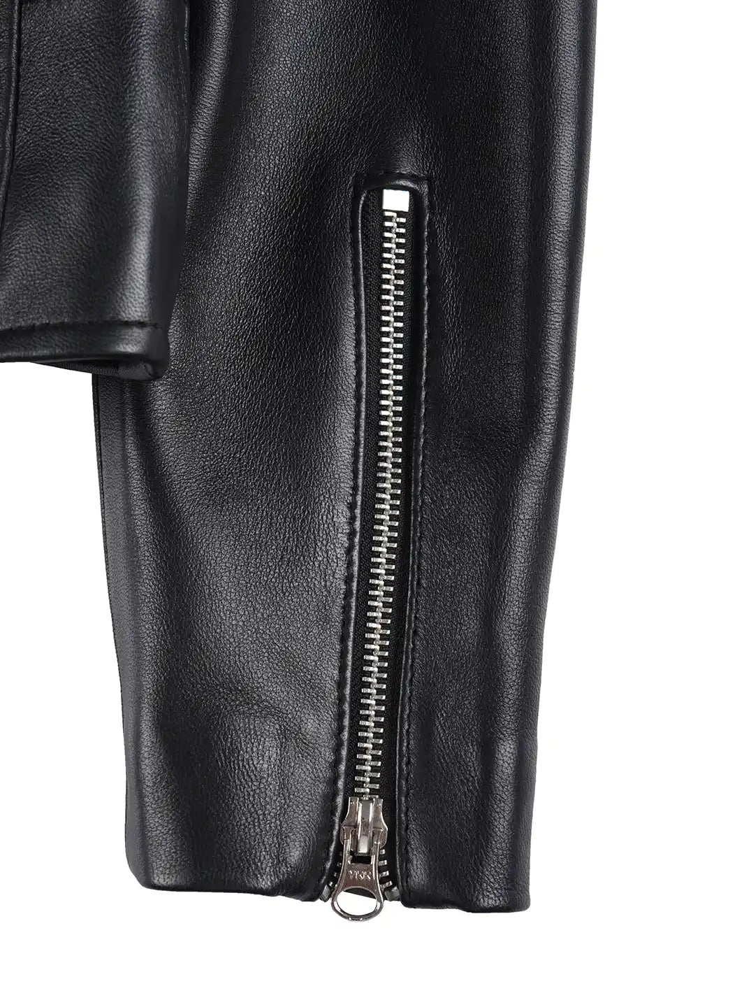 Black Asymmetrical Real Leather Motorcycle Jacket