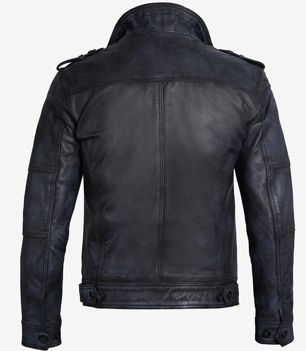 Black mens leather jacket