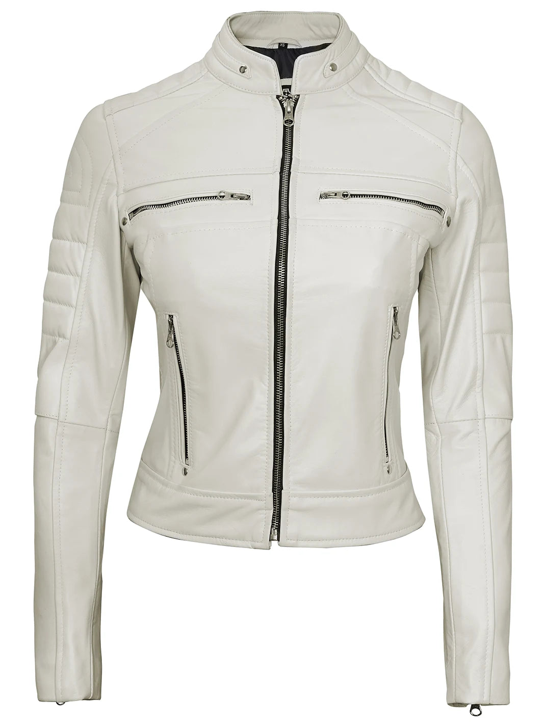 Cafe racer real leather jacket