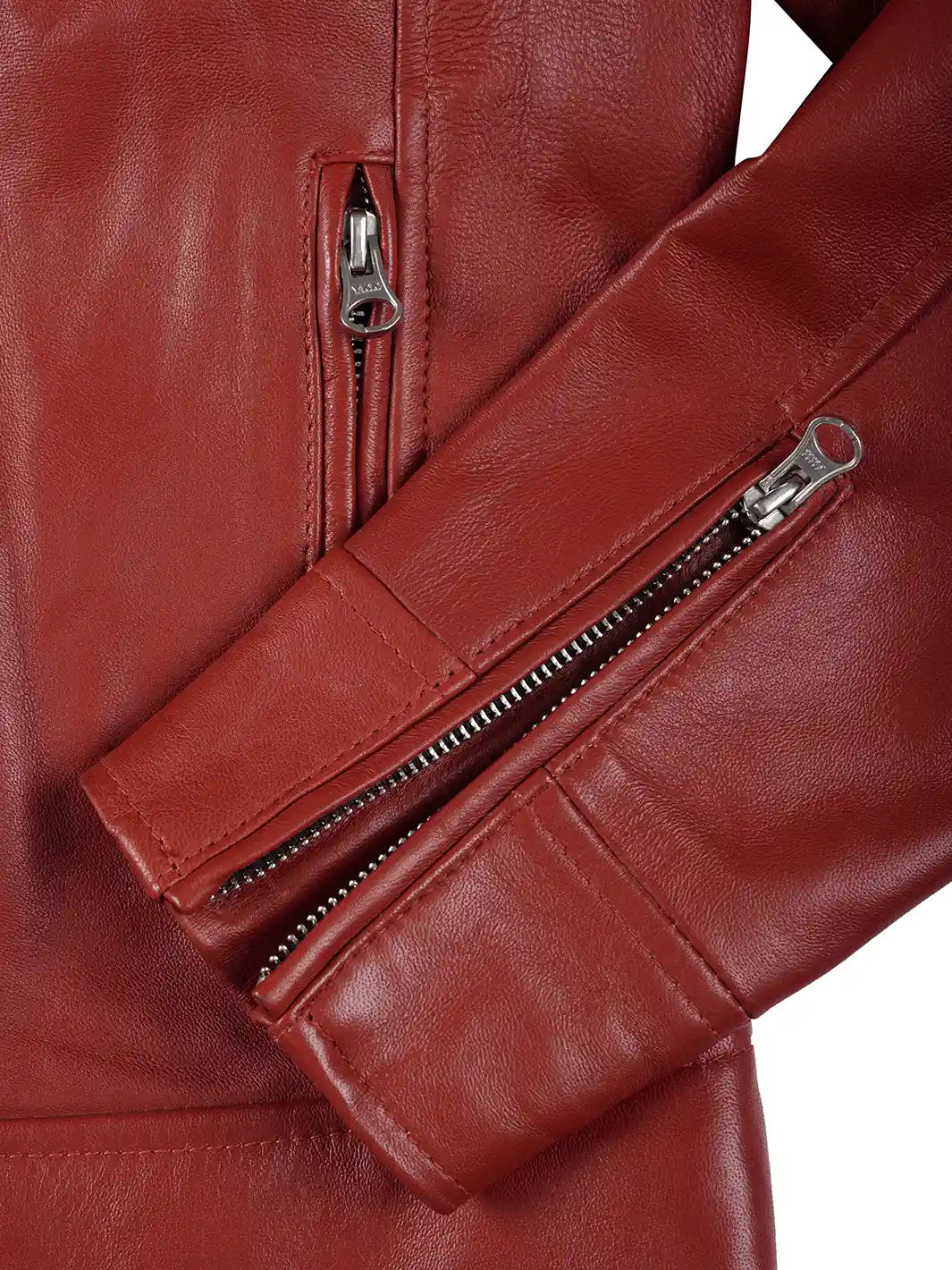 Dodge Cafe Racer Red Leather Jackets