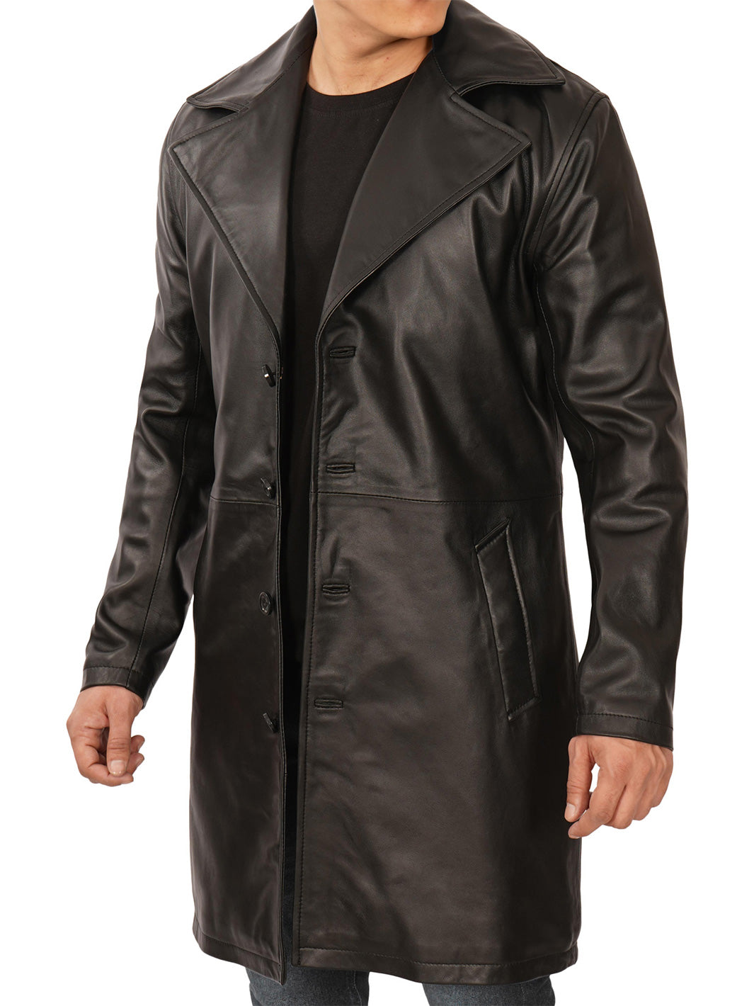 Mens Black Car Coat