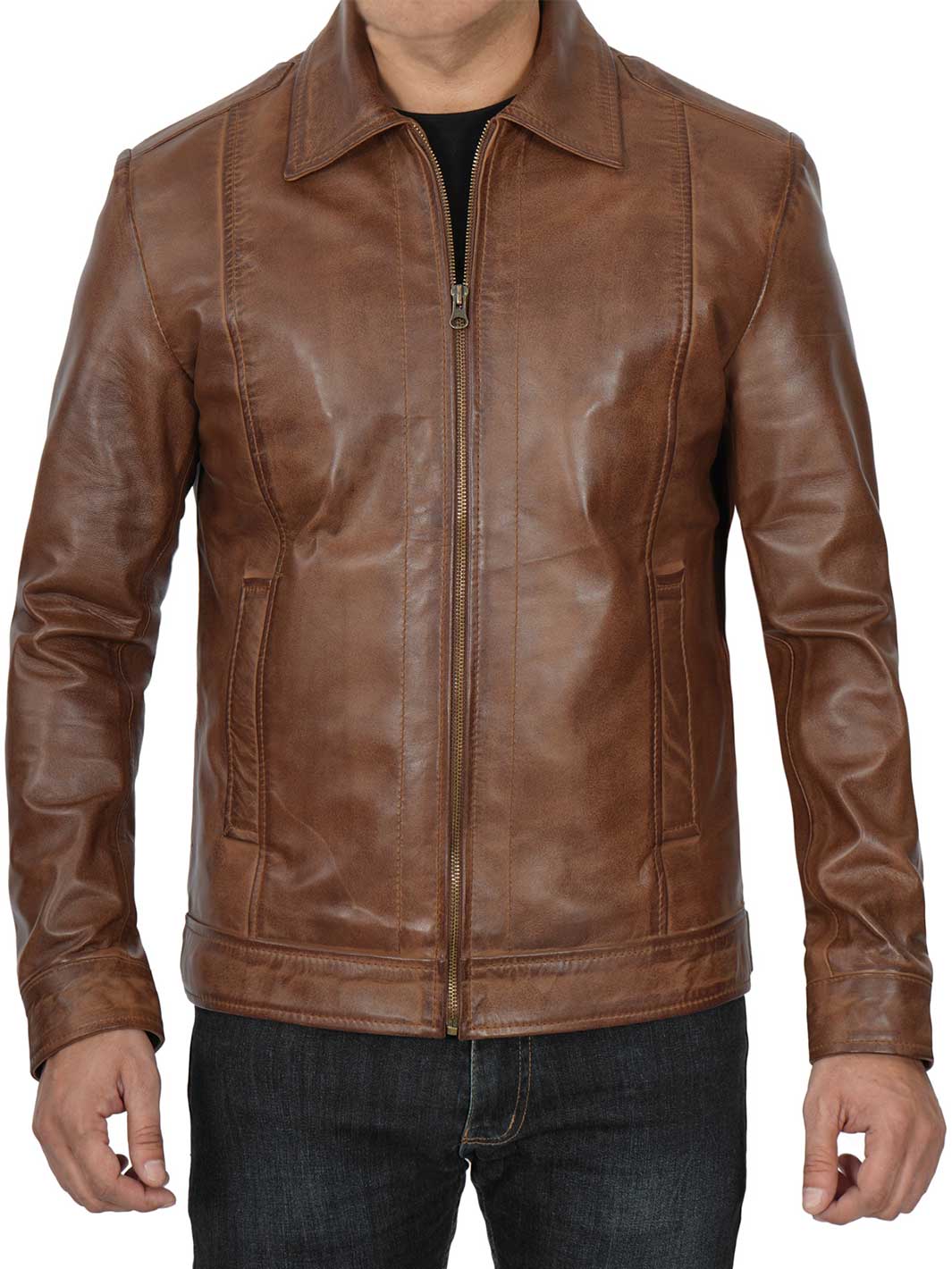 Mens Brown Leather Jacket