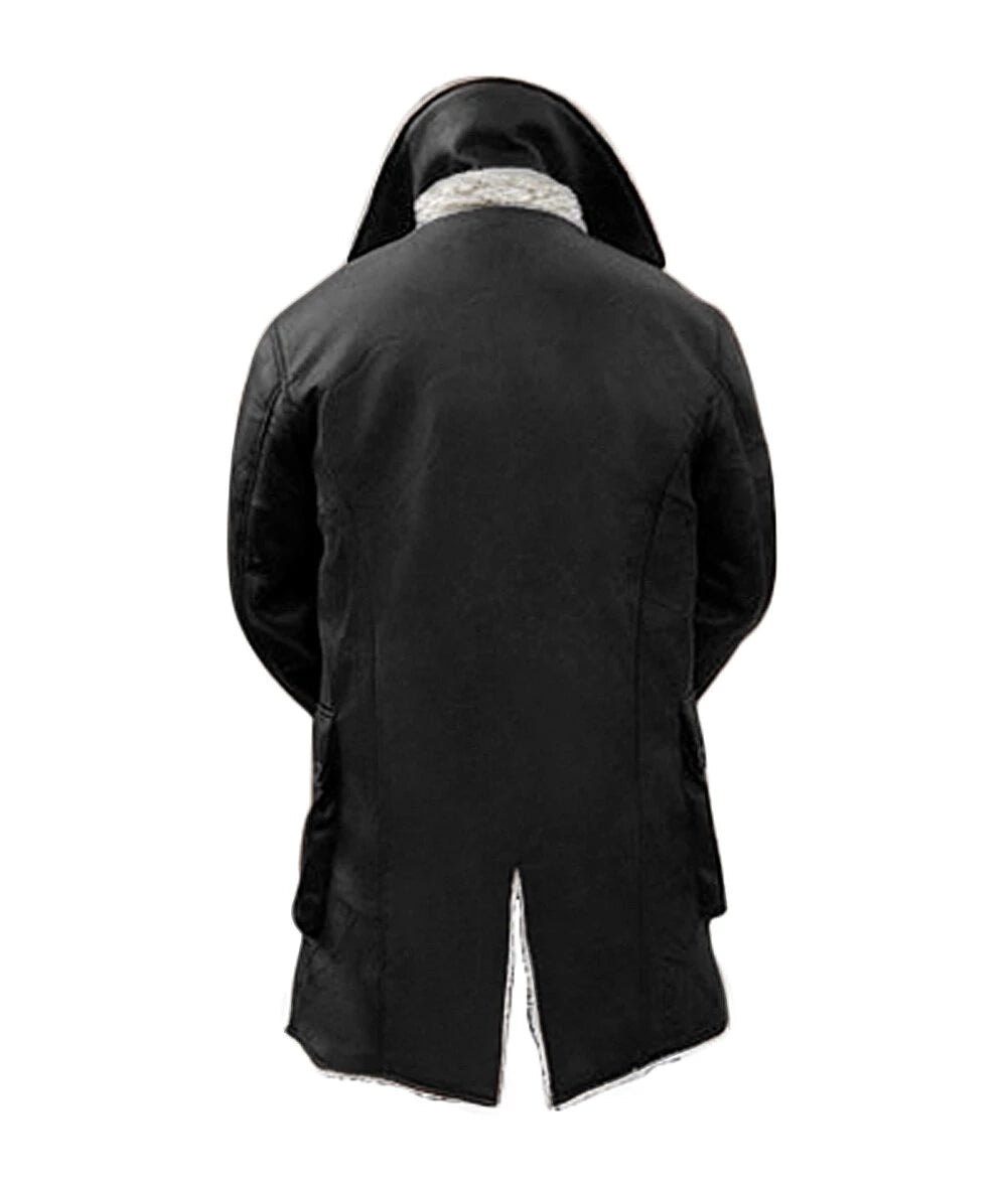 Mens Bane Bomber Real Leather Black Winter Coats