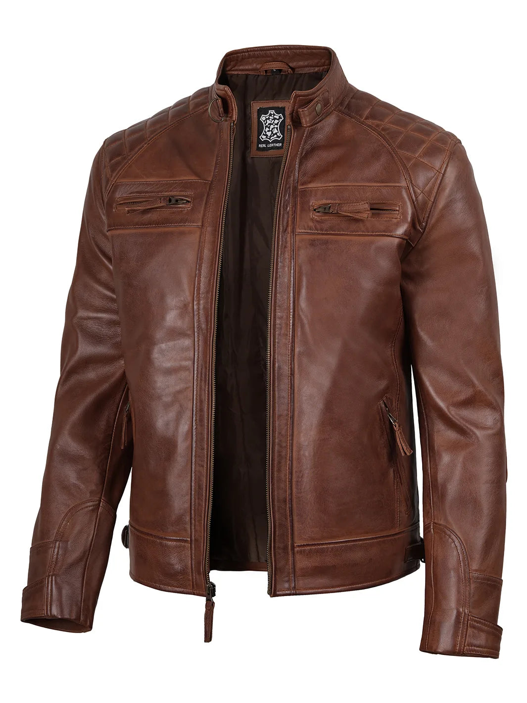 Mens Brown Biker Leather Jackets