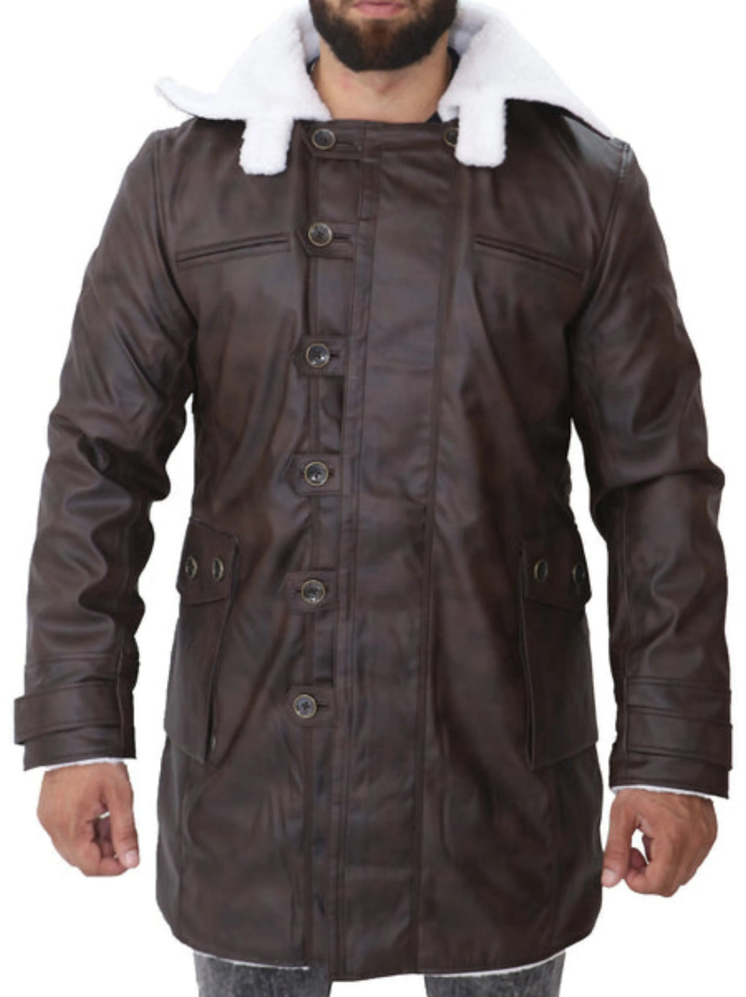 Mens Brown Sherpa Coat