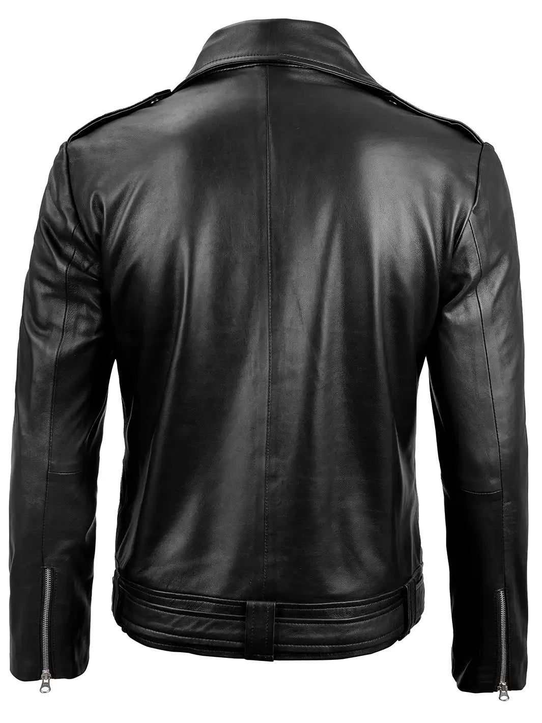 Mens black leather jacket