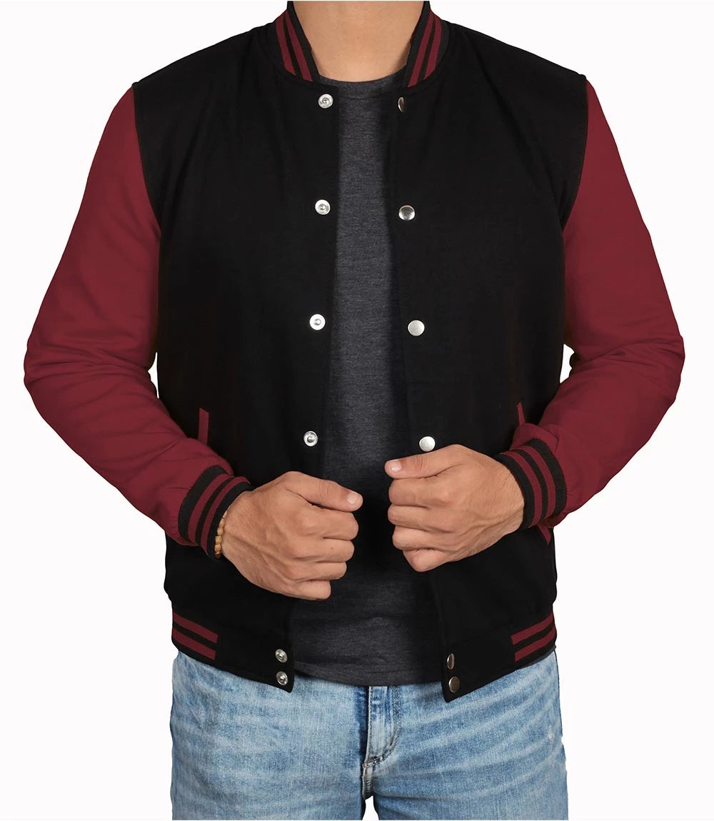 Herren-Unijacke in Schwarz und Grau 