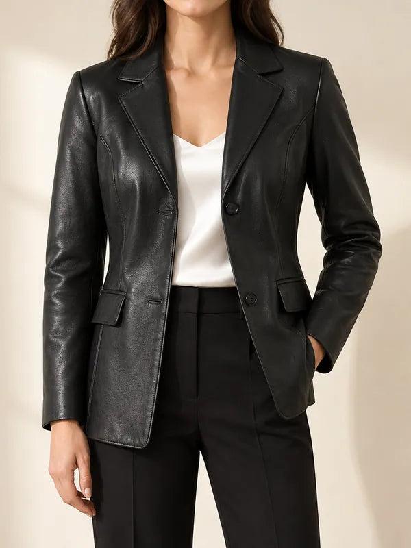Damen-Lederblazer