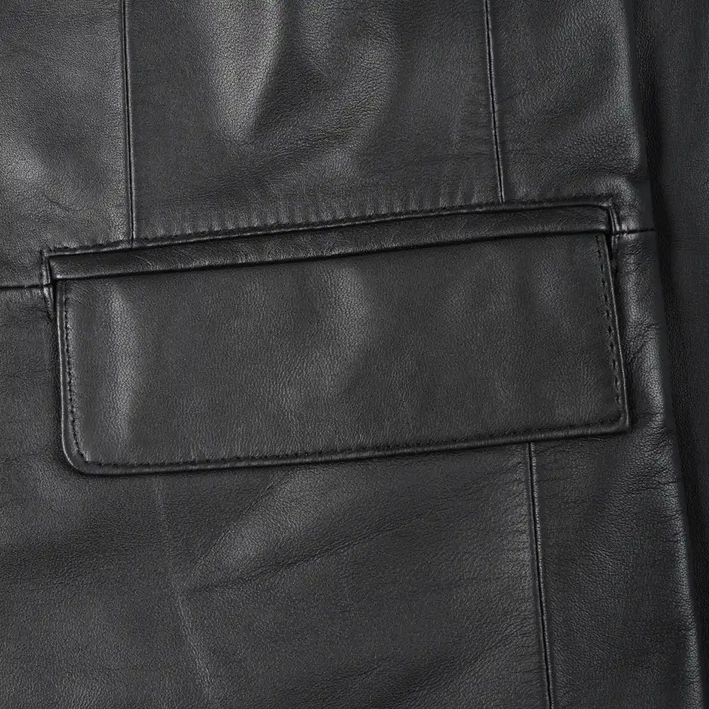 GLATTES SCHWARZES LAMMLEDER