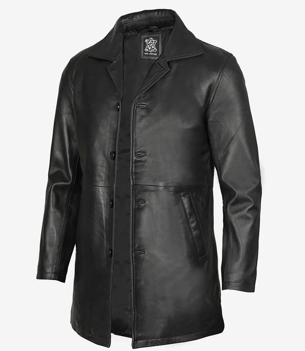 mens leather coat