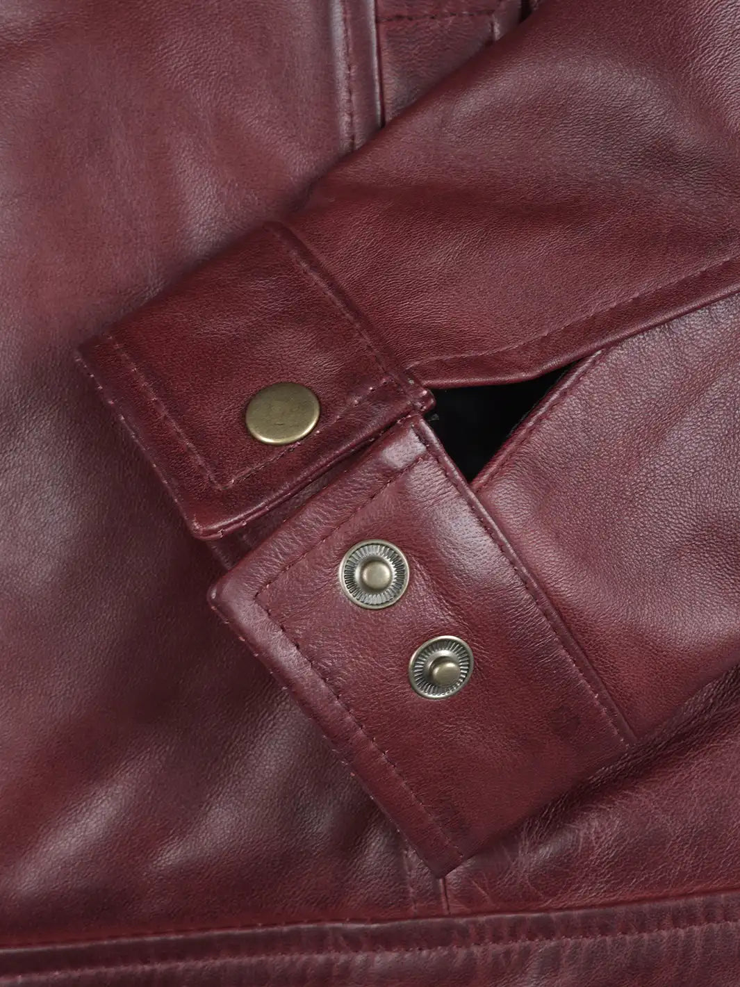 mens maroon leather blazer 
