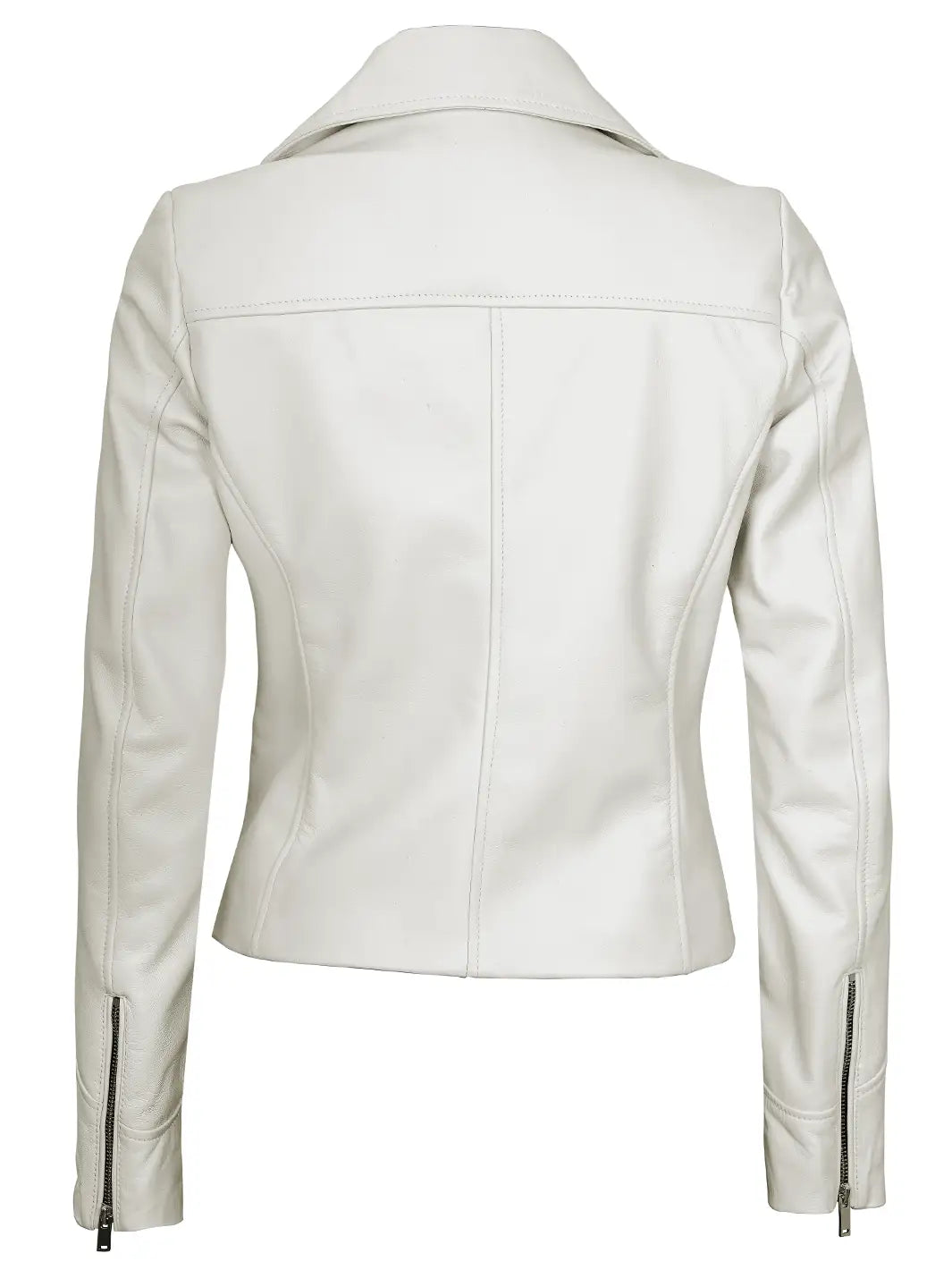 off white leather biker jacket