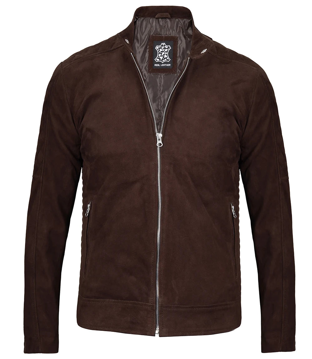 suede brown jacket