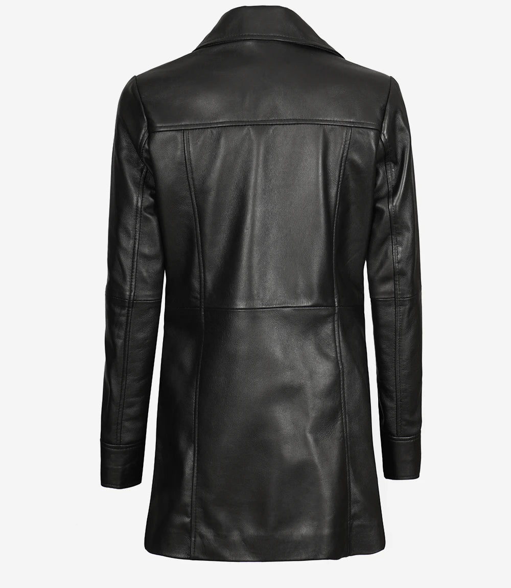 womens leather coat 