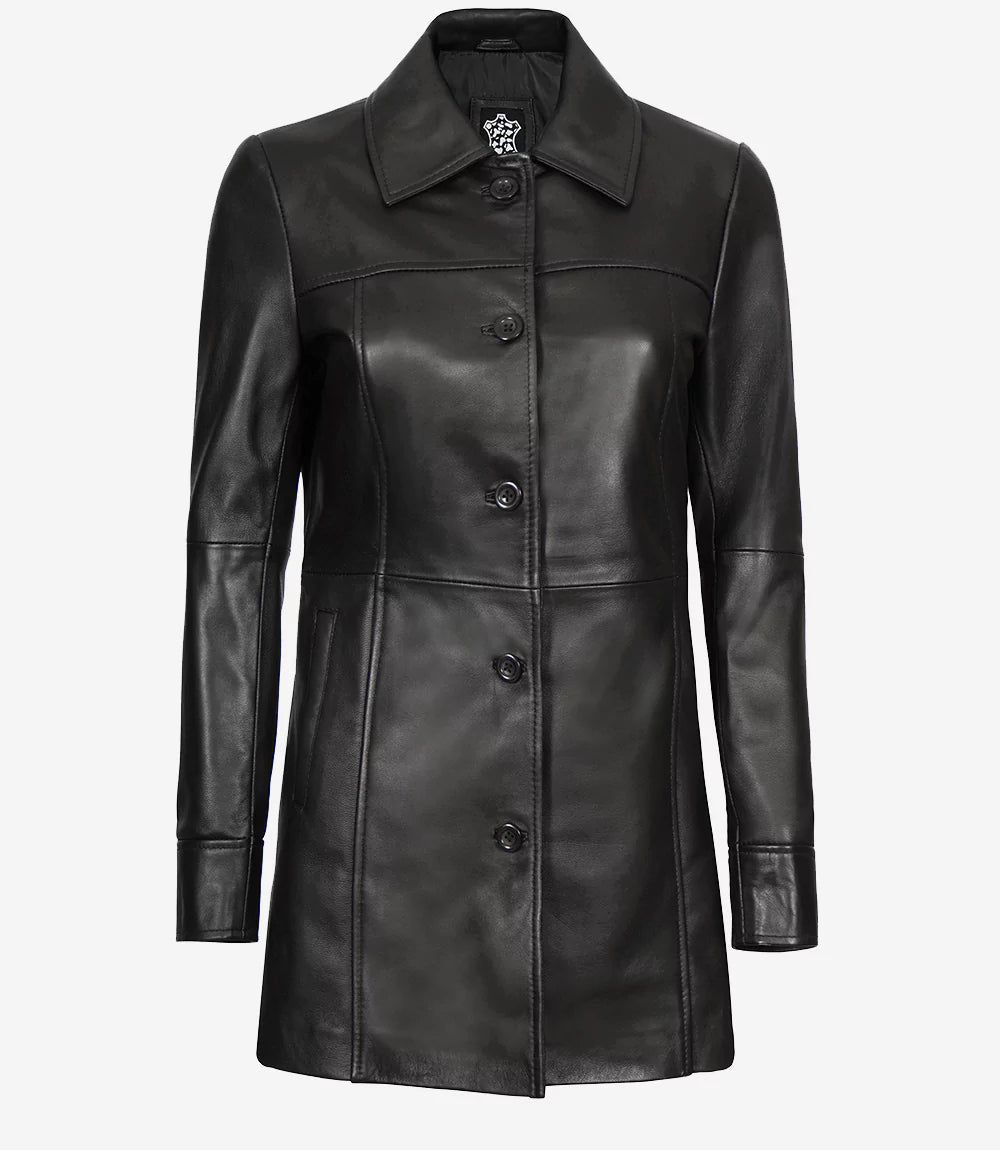 real lambskin leather coat