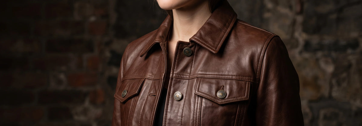 Damen-Trucker-Lederjacken