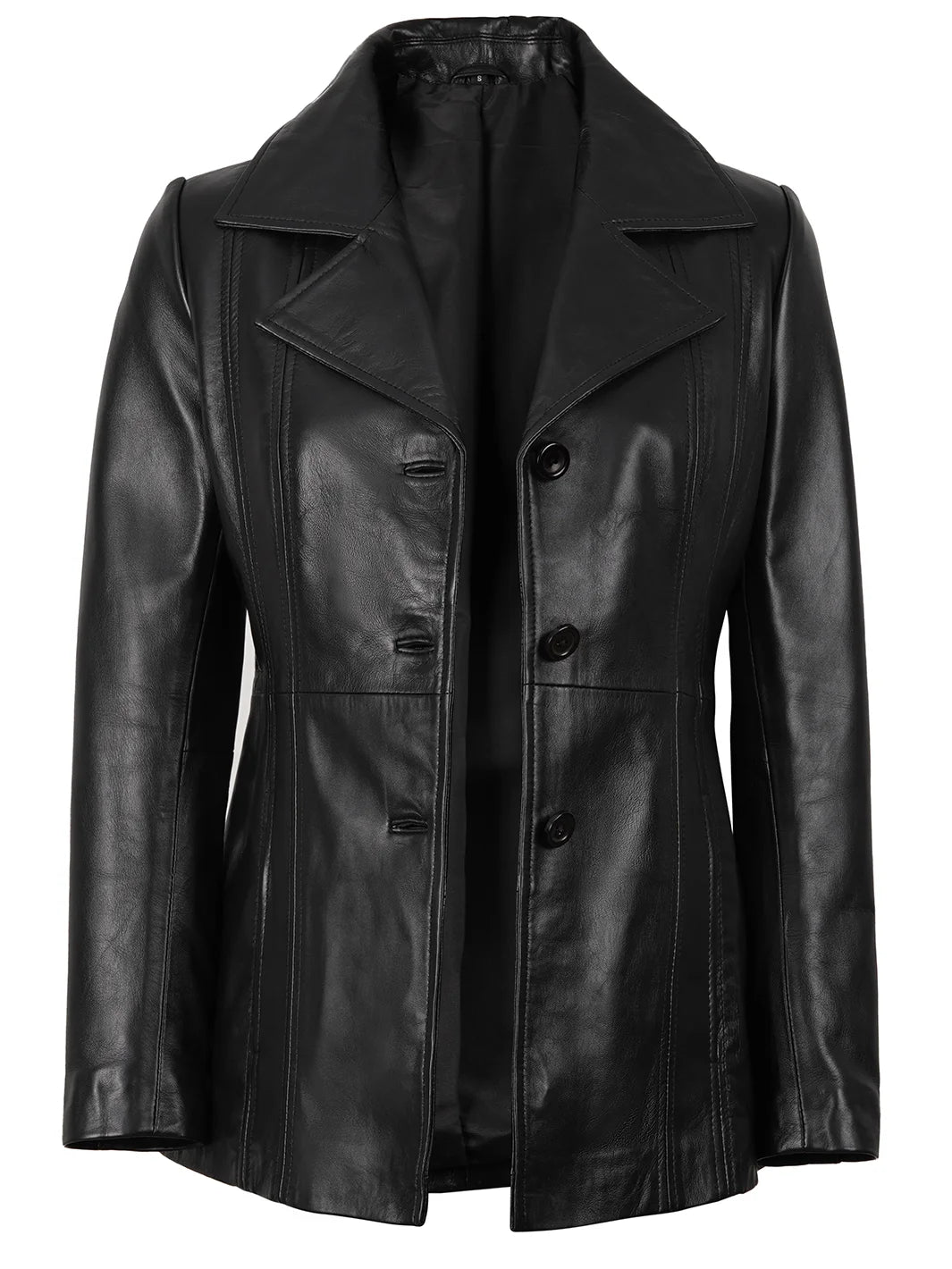 Womens Real Lambskin Leather Blazer