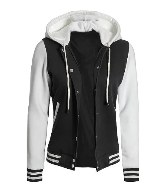 womens hooded varsity jackets