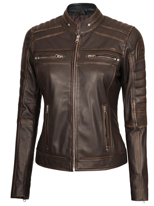 Womens Biker Leather Jacket